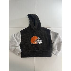 Cleveland Brown Fleece Good Jacket Size XS Crop To Jacket